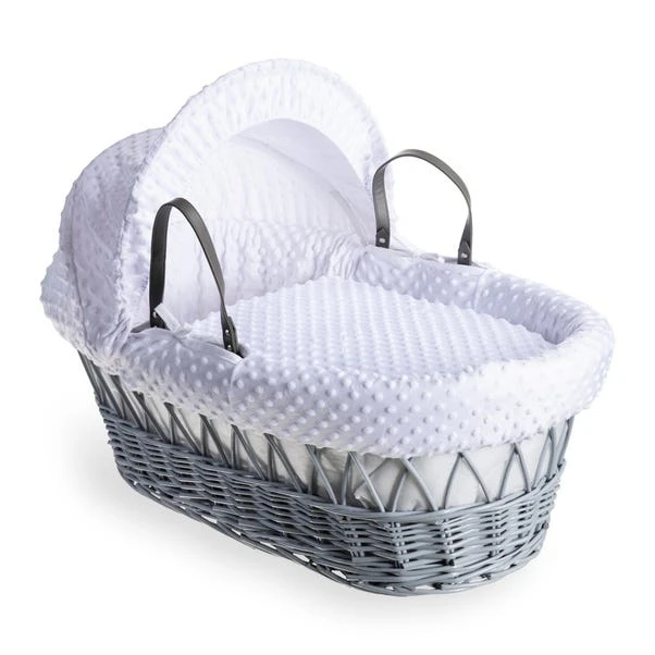 Clair De Lune Dimple Wicker Moses Basket With Deluxe Grey Rocking Stand 8 Clair De Lune Dimple Wicker Moses Basket With Deluxe Grey Rocking Stand - Image 6