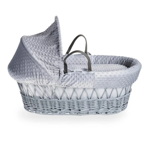 Clair De Lune Dimple Wicker Moses Basket With Deluxe Grey Rocking Stand 4 Clair De Lune Dimple Wicker Moses Basket With Deluxe Grey Rocking Stand - Image 2