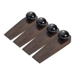 Set Of 4 Nicola Spring Black Wooden Doorstops -Home Luxe Studio 30962327 alt02
