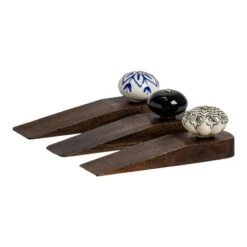 Set Of 4 Nicola Spring Black Wooden Doorstops -Home Luxe Studio 30962327 alt03