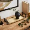 Industrial Brushed Gold Decorative Tray 1 Industrial Brushed Gold Decorative Tray -Home Luxe Studio 30962871