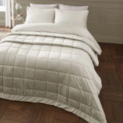Catherine Lansfield Kingsley Matt Velvet Quilted Bedspread -Home Luxe Studio 30962934