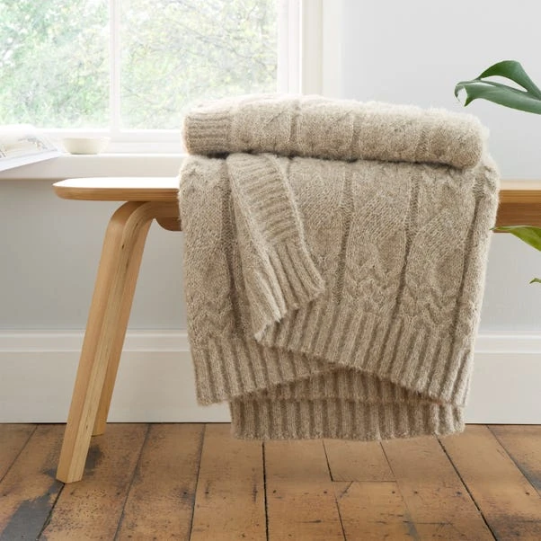 Bianca Cosy Soft Cable Knit Throw 130cm X 170cm 8 Bianca Cosy Soft Cable Knit Throw 130cm X 170cm - Image 6