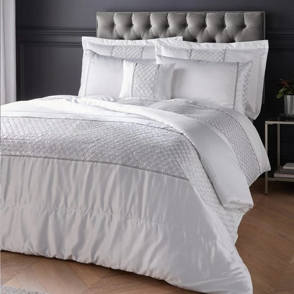 Catherine Lansfield Deco Sequin Quilted Pillowsham Pair 8 Catherine Lansfield Deco Sequin Quilted Pillowsham Pair - Image 6