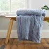 Bianca Cosy Soft Cable Knit Throw 130cm X 170cm 2 Bianca Cosy Soft Cable Knit Throw 130cm X 170cm -Home Luxe Studio 30963006