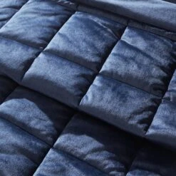 Catherine Lansfield Kingsley Matt Velvet Quilted Bedspread -Home Luxe Studio 30963011 alt04