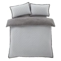 Catherine Lansfield Cosy Nori Soft Sherpa Duvet Cover And Pillowcase Set 32 Catherine Lansfield Cosy Nori Soft Sherpa Duvet Cover And Pillowcase Set -Home Luxe Studio 30963040 alt06