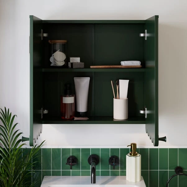 Scallop Mirror Wall Cabinet 18 Scallop Mirror Wall Cabinet - Image 16