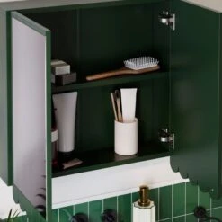 Scallop Mirror Wall Cabinet 38 Scallop Mirror Wall Cabinet -Home Luxe Studio 30963058 alt03