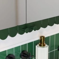 Scallop Mirror Wall Cabinet 39 Scallop Mirror Wall Cabinet -Home Luxe Studio 30963058 alt04