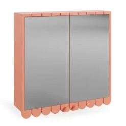 Scallop Mirror Wall Cabinet 34 Scallop Mirror Wall Cabinet -Home Luxe Studio 30963084 alt06