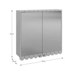 Scallop Mirror Wall Cabinet 35 Scallop Mirror Wall Cabinet -Home Luxe Studio 30963084 alt09