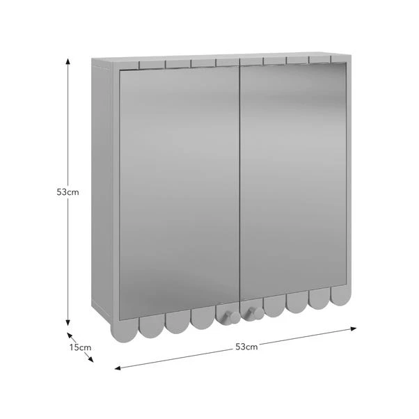 Scallop Mirror Wall Cabinet 16 Scallop Mirror Wall Cabinet - Image 14