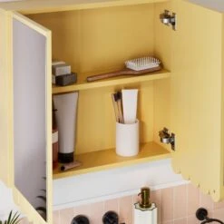 Scallop Mirror Wall Cabinet 24 Scallop Mirror Wall Cabinet -Home Luxe Studio 30963123 alt03