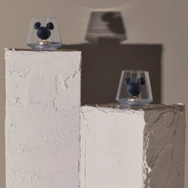 Set Of 2 Disney Mickey Mouse Glass Candle Holders 3 Set Of 2 Disney Mickey Mouse Glass Candle Holders