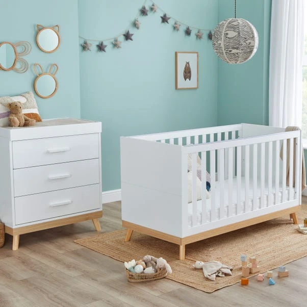 Babymore Mona 2 Piece Nursery Room Set, White 4 Babymore Mona 2 Piece Nursery Room Set, White - Image 2