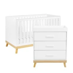Babymore Mona 2 Piece Nursery Room Set, White 11 Babymore Mona 2 Piece Nursery Room Set, White -Home Luxe Studio 30964235 alt04
