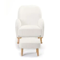 Freya Boucle Nursing Chair With Stool -Home Luxe Studio 30964244 alt04