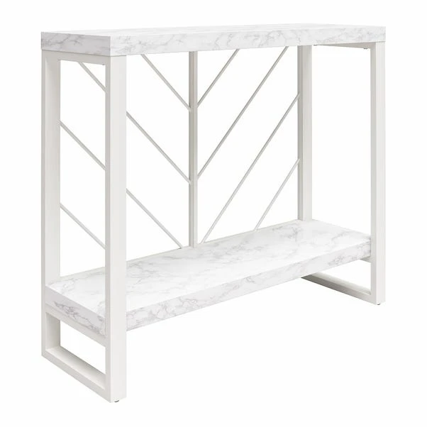 Brielle Console Table, Faux Marble 4 Brielle Console Table, Faux Marble - Image 2
