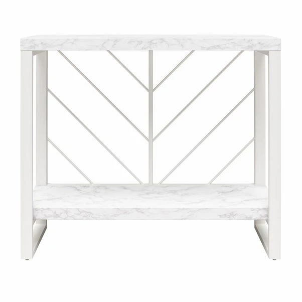 Brielle Console Table, Faux Marble 5 Brielle Console Table, Faux Marble - Image 3