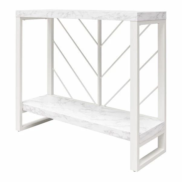 Brielle Console Table, Faux Marble 6 Brielle Console Table, Faux Marble - Image 4