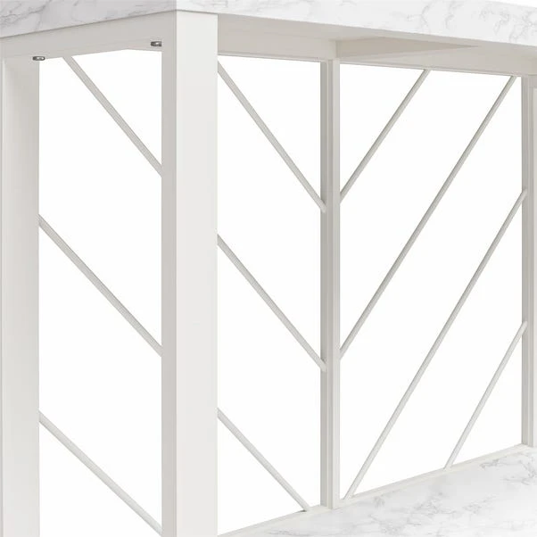 Brielle Console Table, Faux Marble 8 Brielle Console Table, Faux Marble - Image 6