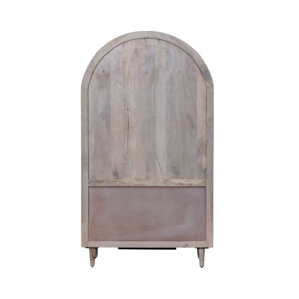 Indus Valley Atomic 2 Door Glass Cabinet, White Wash 8 Indus Valley Atomic 2 Door Glass Cabinet, White Wash - Image 6