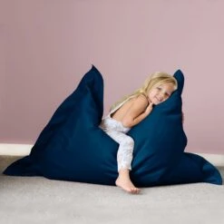 Rucomfy Junior Squarbie Velvet Bean Bag 20 Rucomfy Junior Squarbie Velvet Bean Bag -Home Luxe Studio 30966167