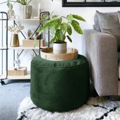 Rucomfy Velvet Bean Bag Pouffe -Home Luxe Studio 30966280