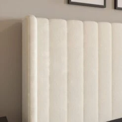 Alara Pleated Teddy Fabric Bed Frame 26 Alara Pleated Teddy Fabric Bed Frame -Home Luxe Studio 30968593 alt04