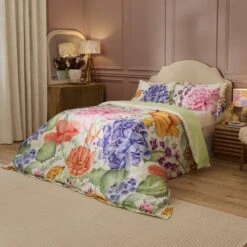 Riviera Idalia Floral 100% Cotton Duvet Cover And Pillowcase Set -Home Luxe Studio 30972734