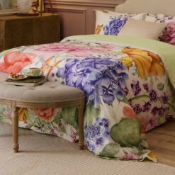 Riviera Idalia Floral 100% Cotton Duvet Cover And Pillowcase Set -Home Luxe Studio 30972740 alt06