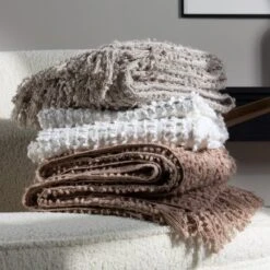 Arvo Boucle Polycotton Yarn Throw 130cm X 180cm 17 Arvo Boucle Polycotton Yarn Throw 130cm X 180cm -Home Luxe Studio 30974291 alt05