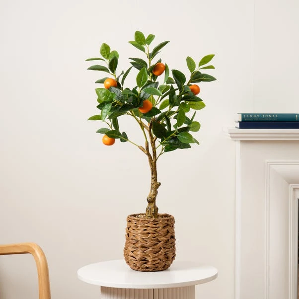Artificial Orange Tree In Woven Basket 3 Artificial Orange Tree In Woven Basket