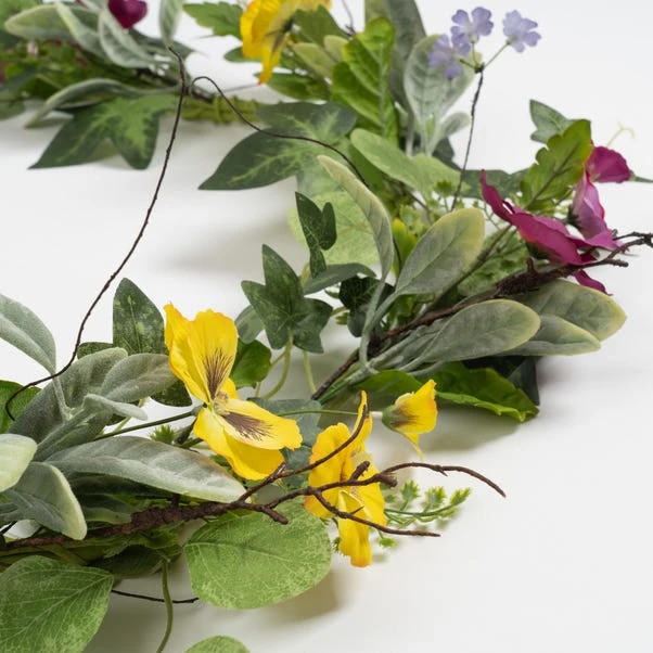 Artificial Spring Floral Pansy Garland 4 Artificial Spring Floral Pansy Garland - Image 2