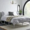 Return - London Bed Frame, Single White 1 Return - London Bed Frame, Single White -Home Luxe Studio 30977112