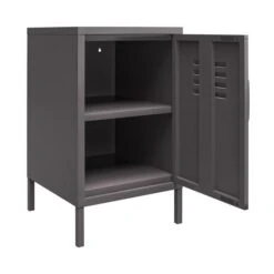 Return - Bradford Metal Locker End Table, Grey 14 Return - Bradford Metal Locker End Table, Grey -Home Luxe Studio 30977125 alt05