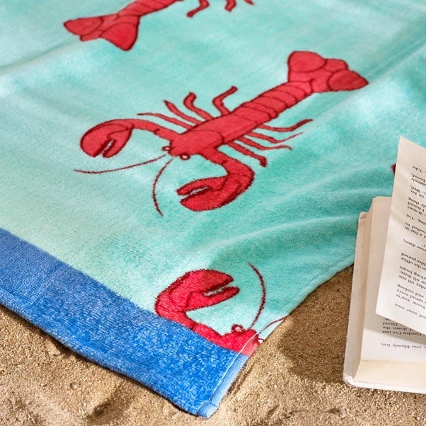 Catherine Lansfield Lobster Beach Towel 4 Catherine Lansfield Lobster Beach Towel - Image 2