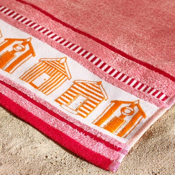 Catherine Lansfield Beach Huts XL Beach Towel 4 Catherine Lansfield Beach Huts XL Beach Towel - Image 2