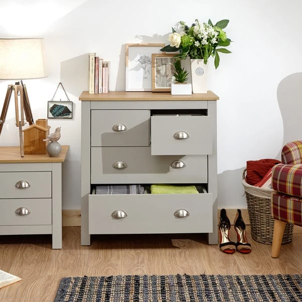 Return - Lancaster 4 Drawer Chest, Grey 4 Return - Lancaster 4 Drawer Chest, Grey - Image 2