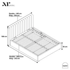 XR Living Maisie LED Ottoman Bed Frame 33 XR Living Maisie LED Ottoman Bed Frame -Home Luxe Studio 30978301 alt09