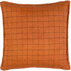 Yard Linen Grid Check Square Cushion Cover 28 Yard Linen Grid Check Square Cushion Cover -Home Luxe Studio 30978740 alt01