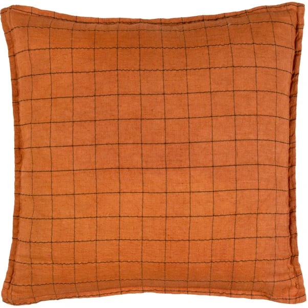 Yard Linen Grid Check Square Cushion Cover 14 Yard Linen Grid Check Square Cushion Cover - Image 12