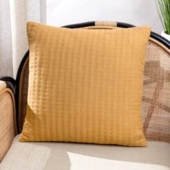 Yard Hush Square Cotton Cushion Cover 35 Yard Hush Square Cotton Cushion Cover -Home Luxe Studio 30978986