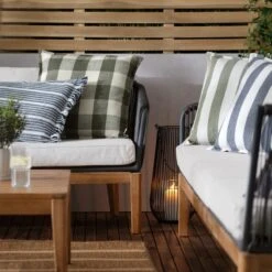 Yard Chesil Check Outdoor Cotton Square Cushion Cover 36 Yard Chesil Check Outdoor Cotton Square Cushion Cover -Home Luxe Studio 30978997 alt04