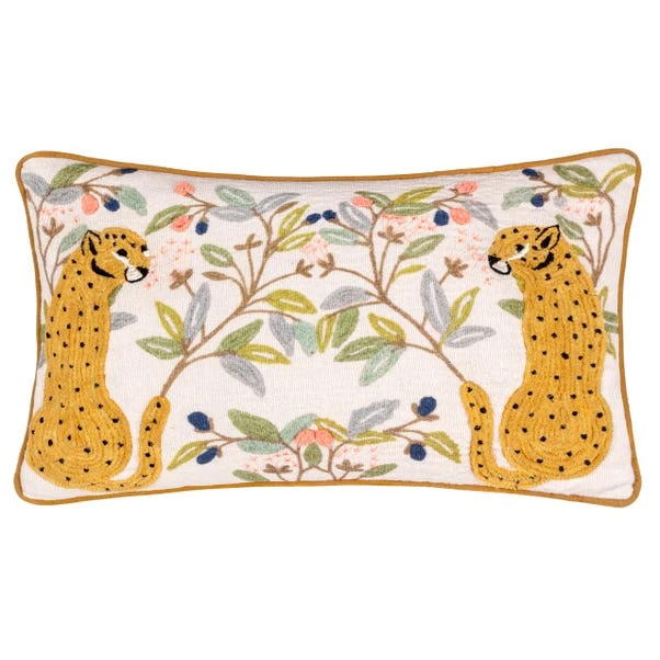 Wylder Mirrored Cheetah Cotton Rectangle Cushion Cover 4 Wylder Mirrored Cheetah Cotton Rectangle Cushion Cover - Image 2