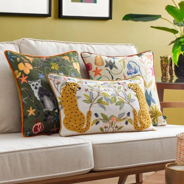 Wylder Mirrored Cheetah Cotton Rectangle Cushion Cover 9 Wylder Mirrored Cheetah Cotton Rectangle Cushion Cover - Image 7