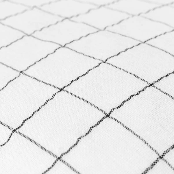 Yard Linen Grid Check Square Cushion Cover 6 Yard Linen Grid Check Square Cushion Cover - Image 4