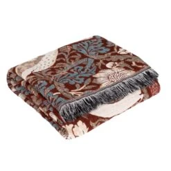 Morris & Co. Strawberry Thief Throw 130cm X 170cm 38 Morris & Co. Strawberry Thief Throw 130cm X 170cm -Home Luxe Studio 30982165 alt03