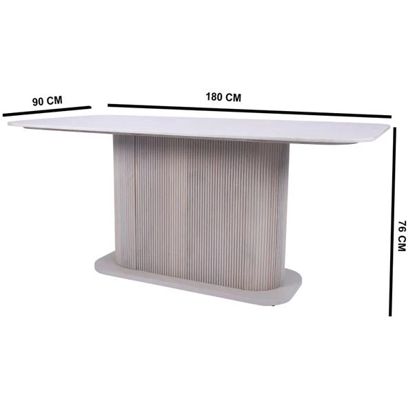 Indus Valley Cleo 6 Seater Dining Table With 6 Cleo Dining Chairs 7 Indus Valley Cleo 6 Seater Dining Table With 6 Cleo Dining Chairs - Image 5